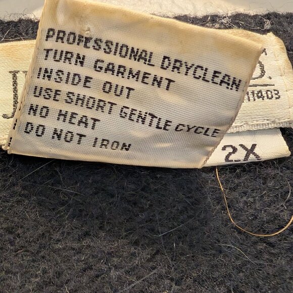 Justine Todd Sweater Vintage Beaded Unique Retro Lambswool Angora - Size 2X - Picture 7 of 7